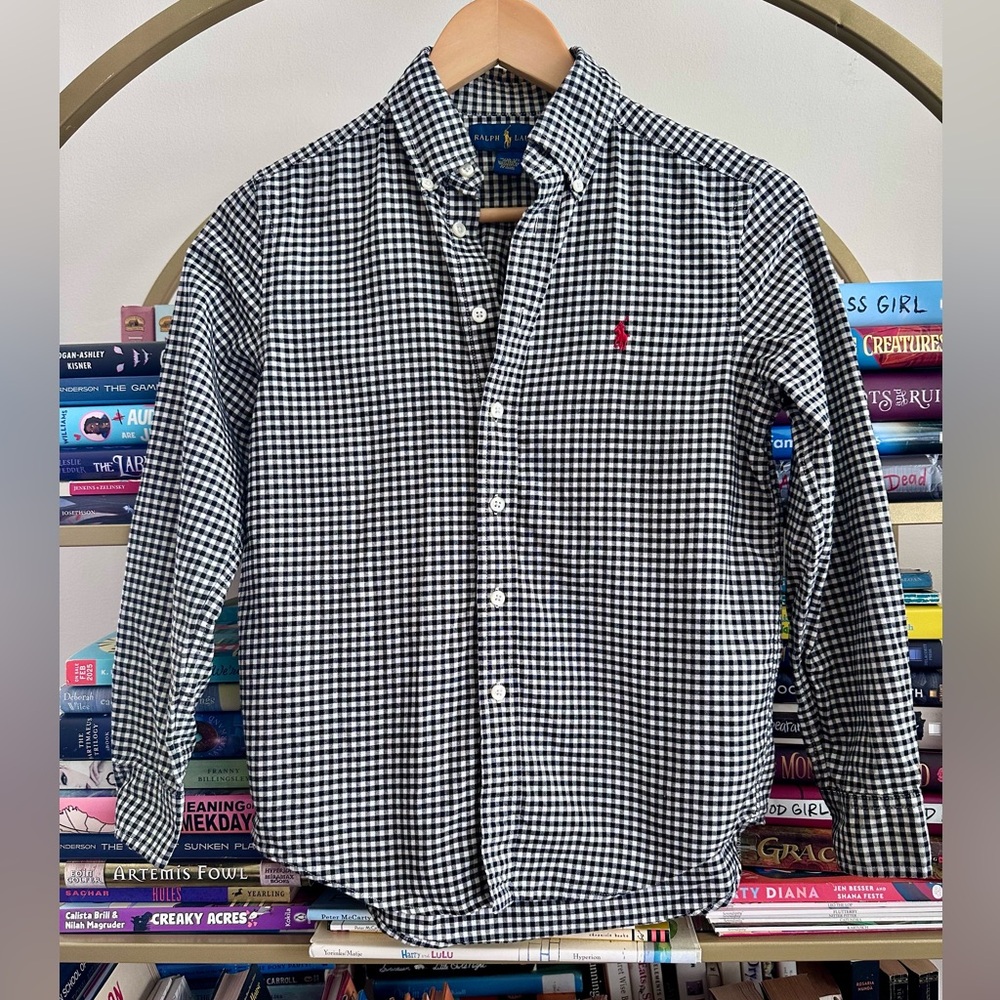 Ralph Lauren Gingham Button-Down Shirt 🖤🤍
